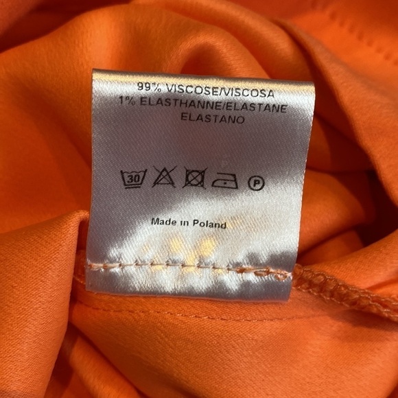 Sandro orange open back sheath dress small - Picture 7 of 7